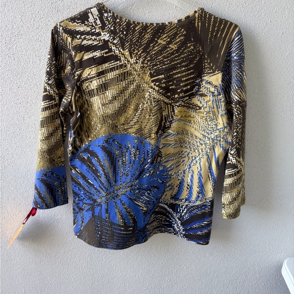 Ruby Rd V neck 3/4 sleeve Size M Stretch 95% cotton 5% spandex Office Brunch NWT - Picture 2 of 9